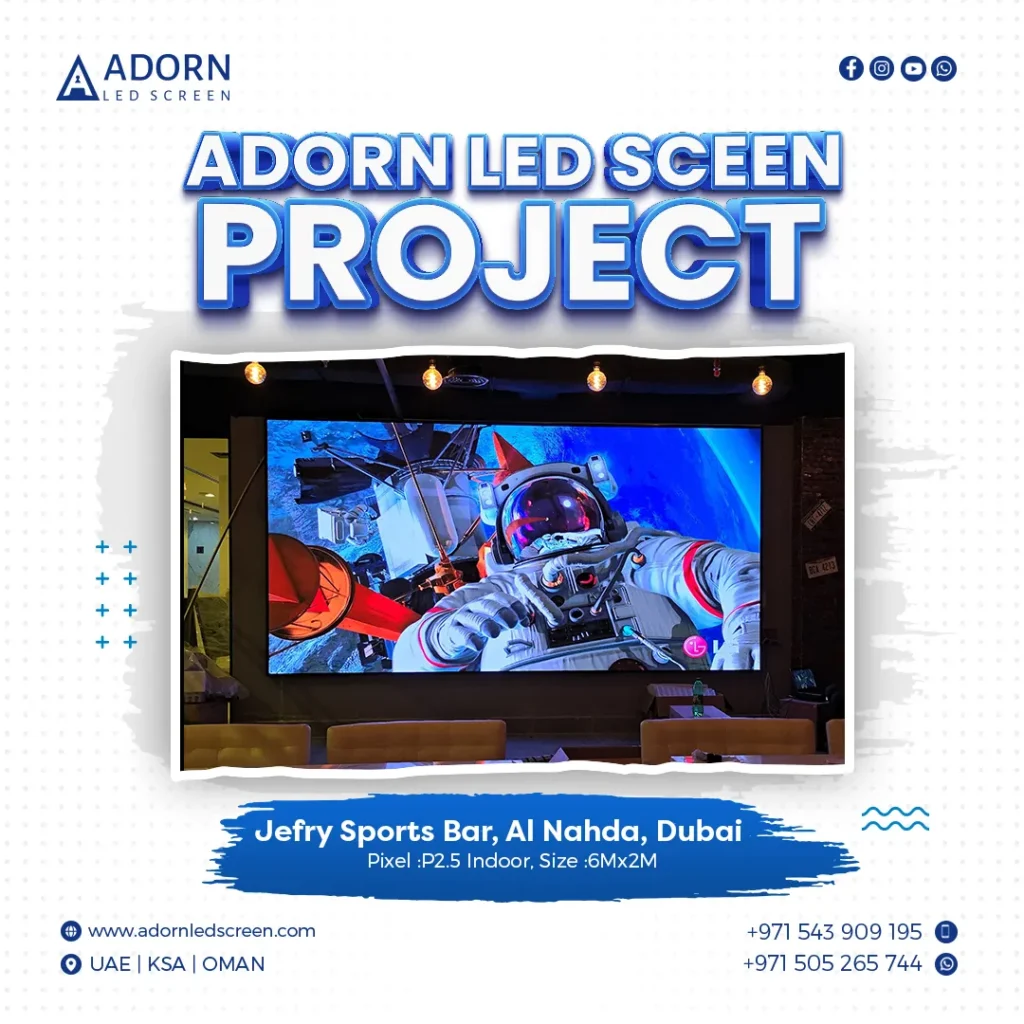 Adorn Project in Jefry sports bar-Dubai