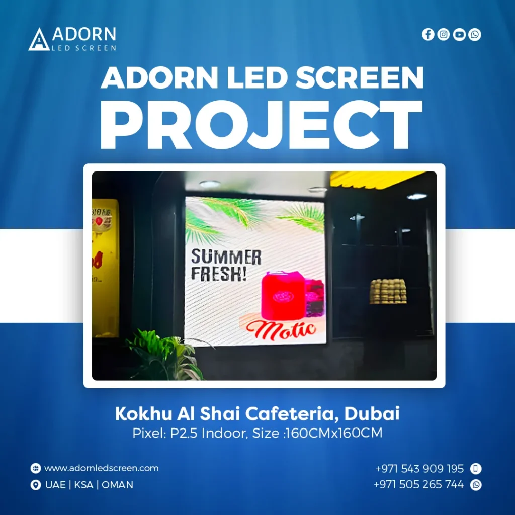 Adorn Indoor Project in Kokhul shai cafeteria-Dubai